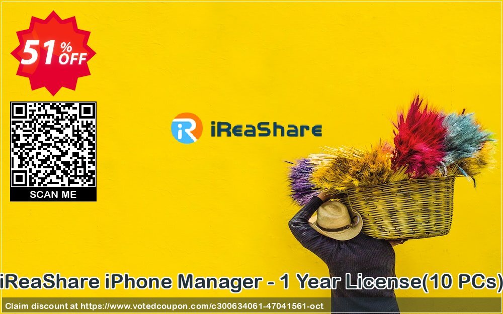 iReaShare iPhone Manager - Yearly Plan, 10 PCs  voted-on promotion codes