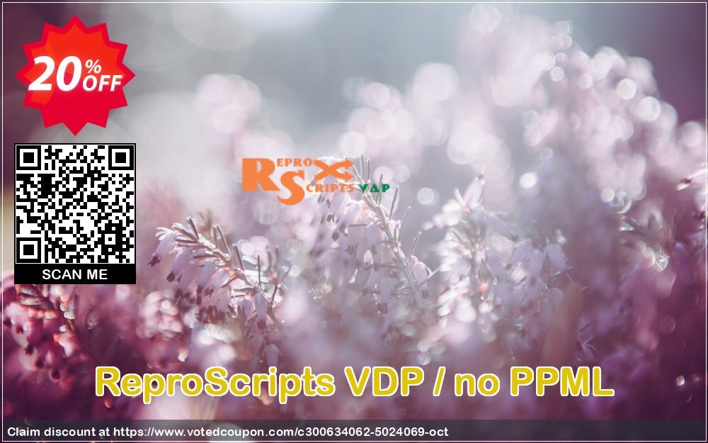 ReproScripts VDP / no PPML Coupon, discount ReproScripts VDP / no PPML Imposing offer code 2024. Promotion: Imposing offer code of ReproScripts VDP / no PPML 2024