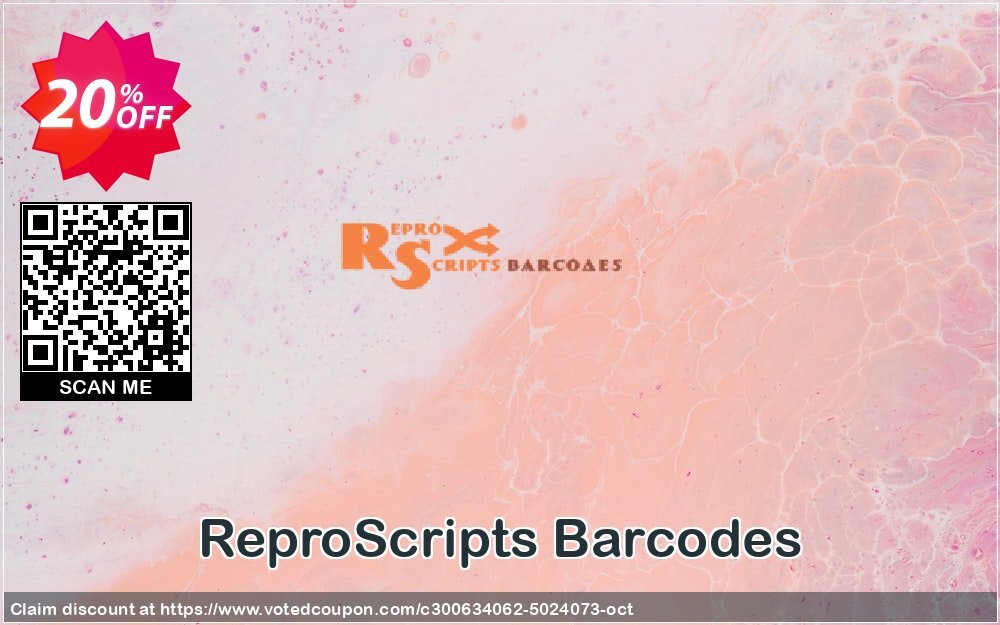 ReproScripts Barcodes Coupon, discount ReproScripts Barcodes Fearsome promotions code 2025. Promotion: Fearsome promotions code of ReproScripts Barcodes 2024