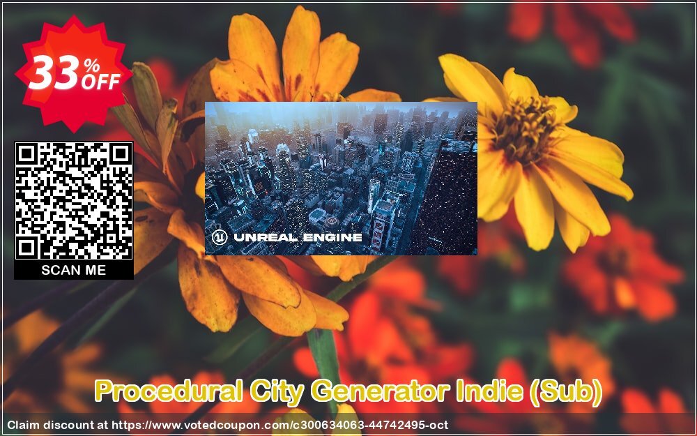 Procedural City Generator Indie, Sub  Coupon, discount iPCC Launch Discount. Promotion: Impressive deals code of Procedural City Generator Indie (Sub) 2024