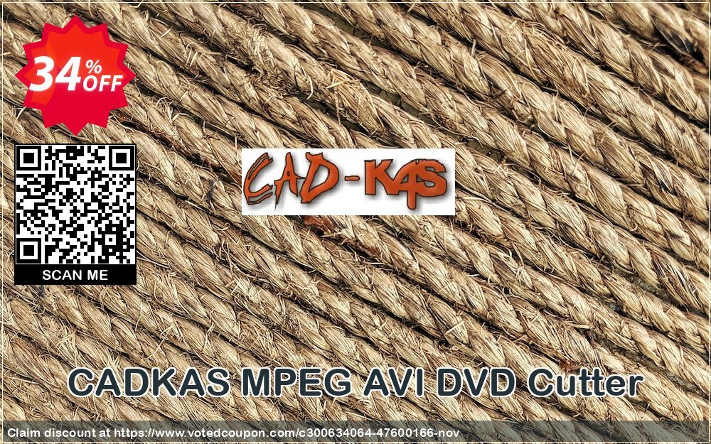 CADKAS MPEG AVI DVD Cutter Coupon, discount MPEG AVI DVD Cutter Hottest promotions code 2024. Promotion: Hottest promotions code of MPEG AVI DVD Cutter 2024