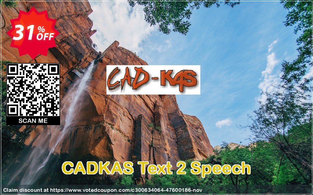 CADKAS Text 2 Speech Coupon, discount Text 2 Speech Super discounts code 2024. Promotion: Super discounts code of Text 2 Speech 2024