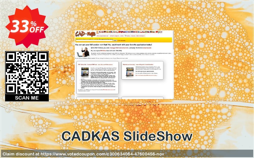 CADKAS SlideShow Coupon, discount SlideShow Excellent offer code 2024. Promotion: Excellent offer code of SlideShow 2024