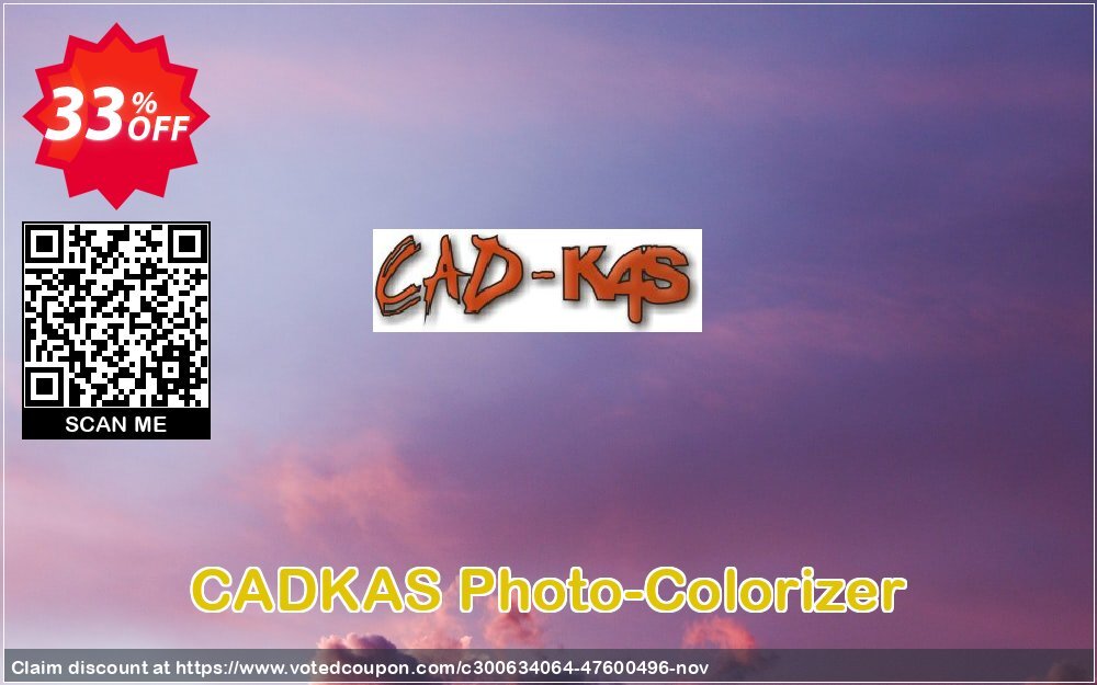 CADKAS Photo-Colorizer Coupon, discount Photo-Colorizer Imposing sales code 2024. Promotion: Imposing sales code of Photo-Colorizer 2024