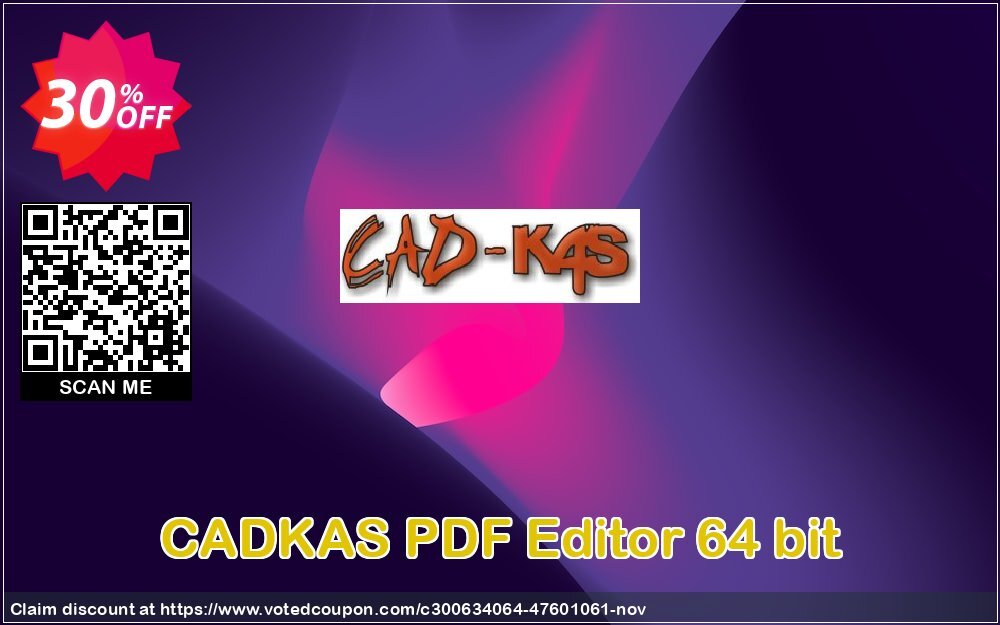 CADKAS PDF Editor 64 bit Coupon Code Nov 2024, 30% OFF - VotedCoupon