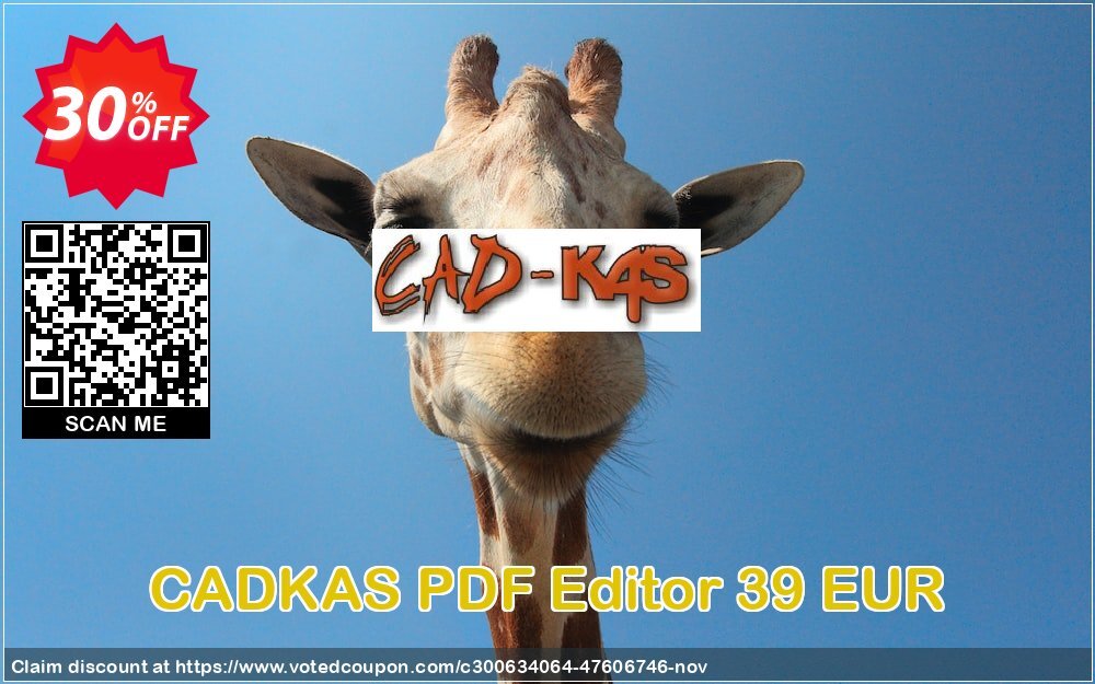 CADKAS PDF Editor 39 EUR Coupon, discount PDF Editor 39 EUR Exclusive promotions code 2024. Promotion: Exclusive promotions code of PDF Editor 39 EUR 2024