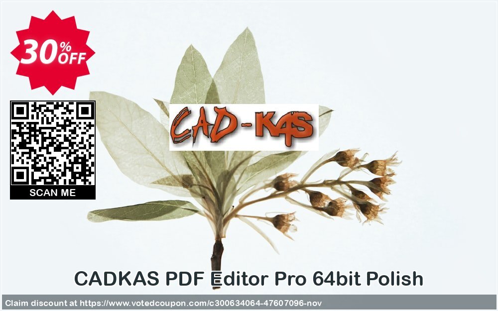 CADKAS PDF Editor Pro 64bit Polish Coupon Code Nov 2024, 30% OFF - VotedCoupon