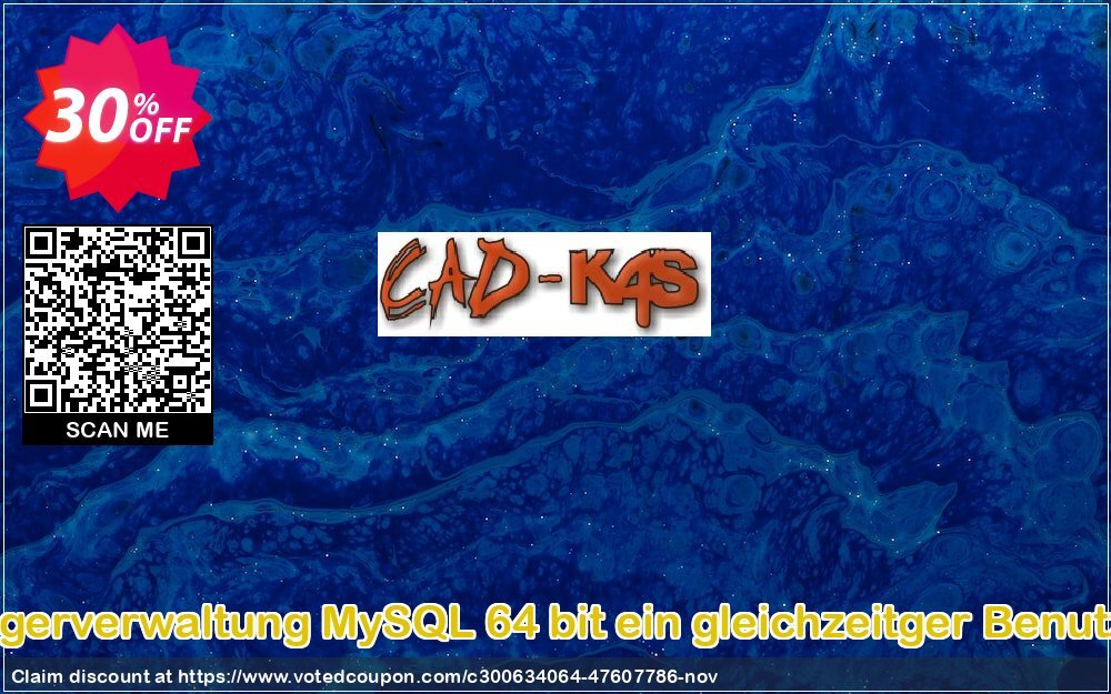 CADKAS Lagerverwaltung MySQL 64 bit ein gleichzeitger Benutzer Deutsch Coupon Code Nov 2024, 30% OFF - VotedCoupon