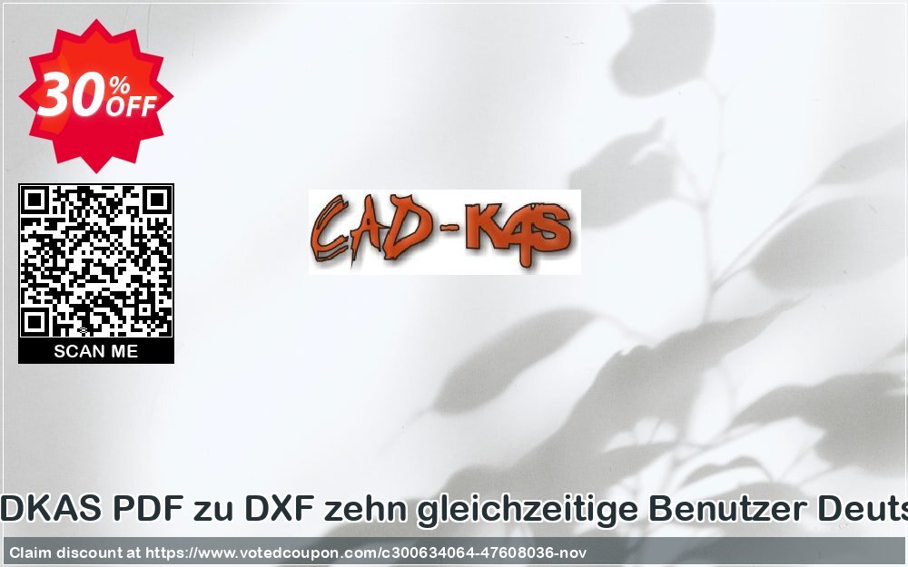 CADKAS PDF zu DXF zehn gleichzeitige Benutzer Deutsch Coupon Code Nov 2024, 30% OFF - VotedCoupon