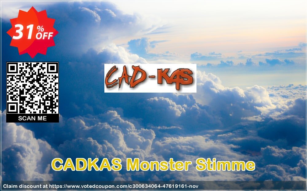 CADKAS Monster Stimme Coupon, discount Monster Stimme Super discount code 2024. Promotion: Super discount code of Monster Stimme 2024