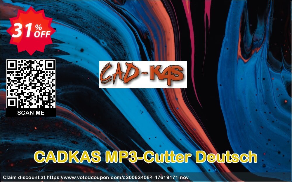 CADKAS MP3-Cutter Deutsch Coupon, discount MP3-Cutter Deutsch Staggering promotions code 2024. Promotion: Staggering promotions code of MP3-Cutter Deutsch 2024