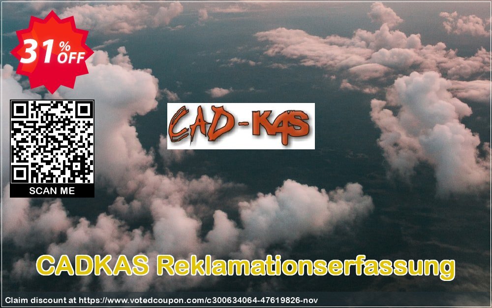 CADKAS Reklamationserfassung Coupon, discount Reklamationserfassung Awful discount code 2024. Promotion: Awful discount code of Reklamationserfassung 2024