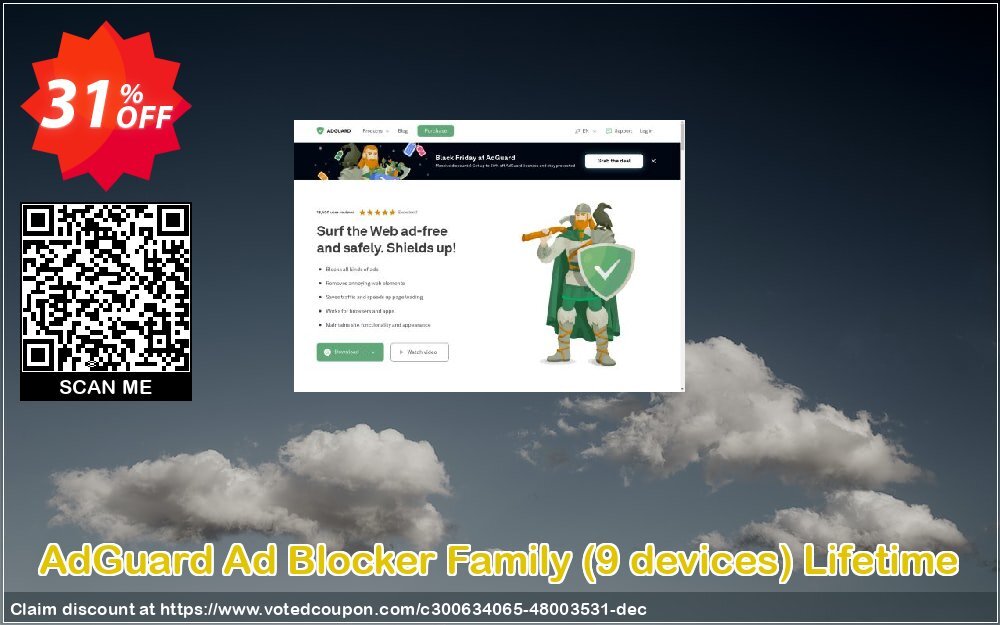 AdGuard Ad Blocker Family, 9 devices Lifetime Coupon, discount Black Friday. Promotion: Wondrous discounts code of AdGuard Ad Blocker Family (9 devices) Lifetime 2024