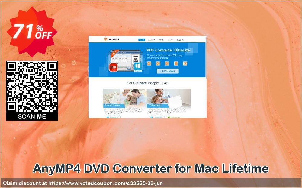 AnyMP4 DVD Converter for MAC Lifetime Coupon Code Jun 2024, 71% OFF - VotedCoupon