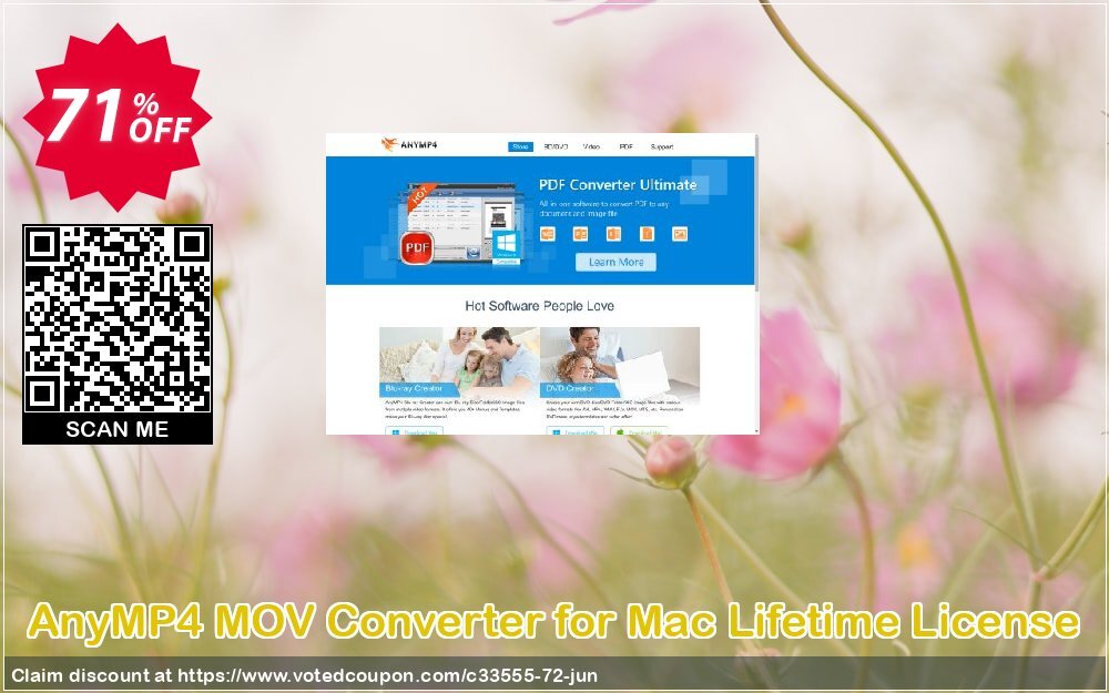 AnyMP4 MOV Converter for MAC Lifetime Plan Coupon Code Jun 2024, 71% OFF - VotedCoupon
