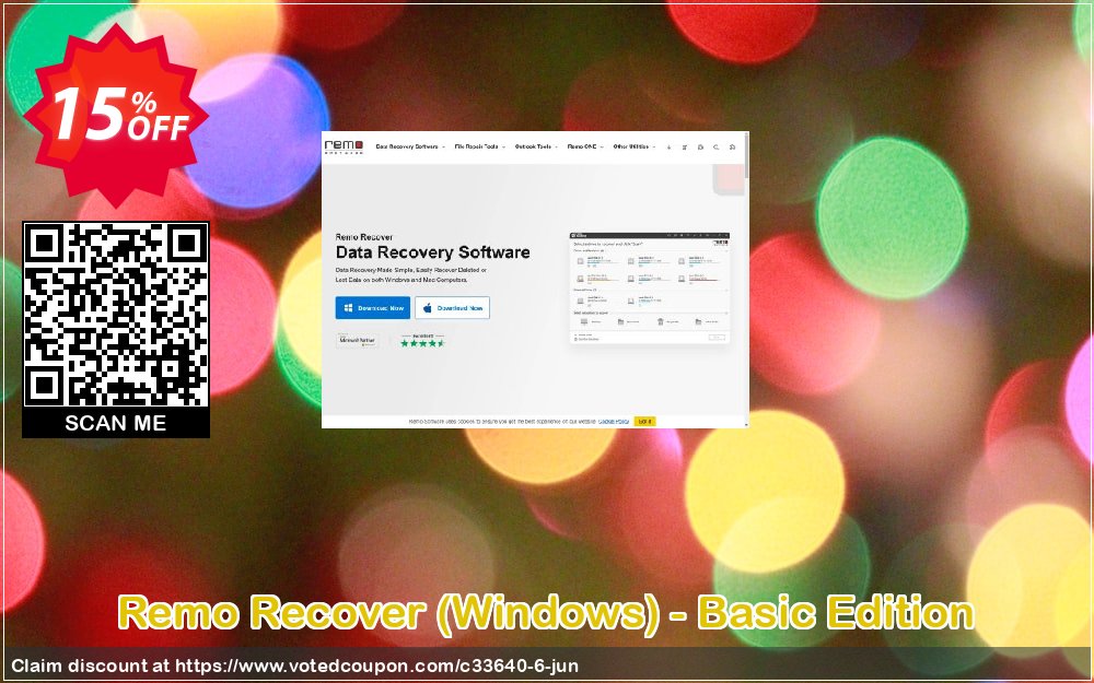 Remo Recover, WINDOWS - Basic Edition Coupon, discount 15% Remosoftware. Promotion: 10 % Best Sellers for CJ