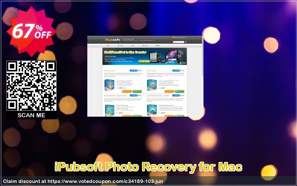 iPubsoft Photo Recovery for MAC Coupon, discount 65% disocunt. Promotion: 