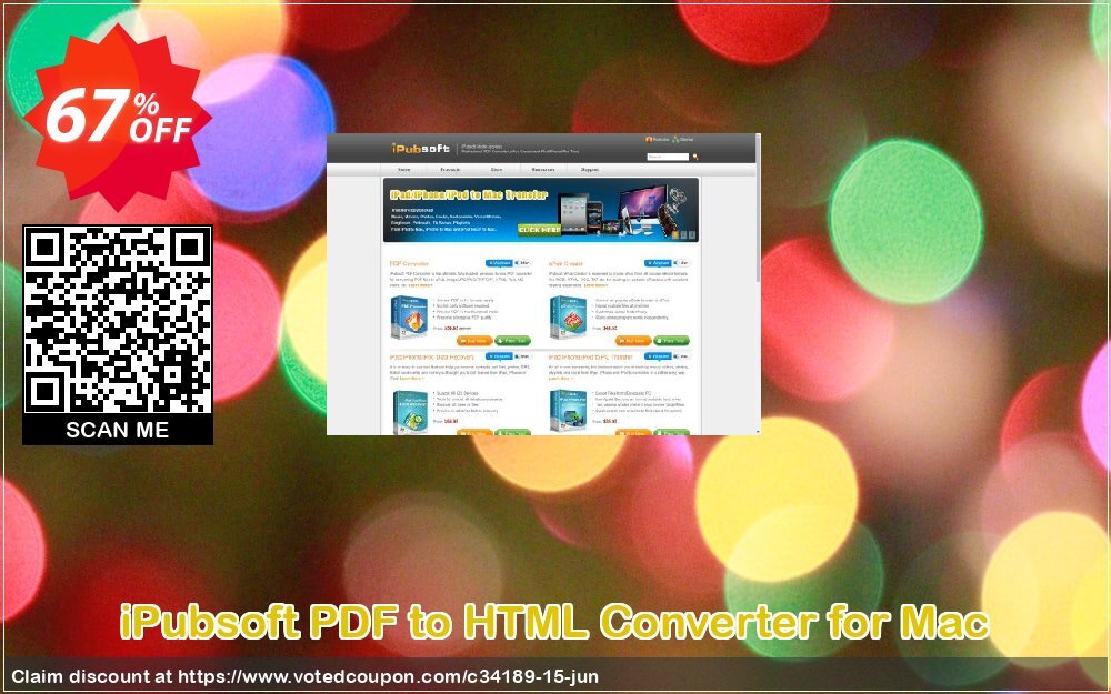 iPubsoft PDF to HTML Converter for MAC