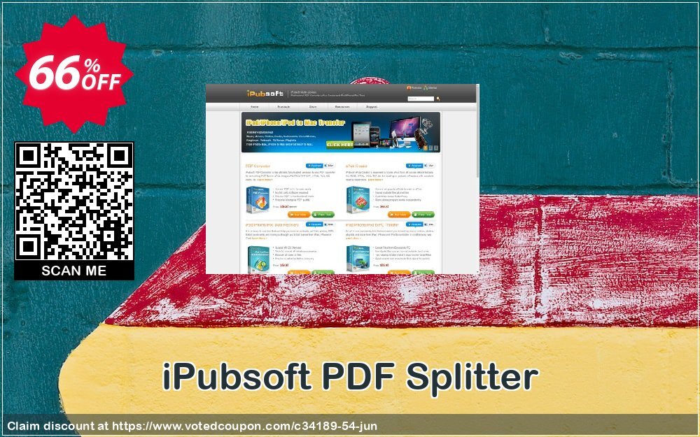 iPubsoft PDF Splitter Coupon, discount 65% disocunt. Promotion: 