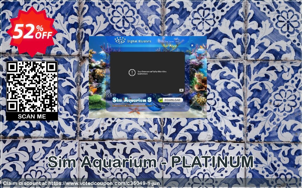 Sim Aquarium - PLATINUM Coupon, discount 20off. Promotion: 