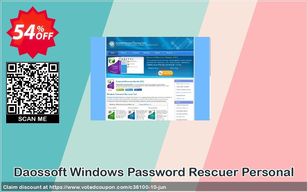 Daossoft WINDOWS Password Rescuer Personal Coupon, discount 30% daossoft (36100). Promotion: 30% daossoft (36100)