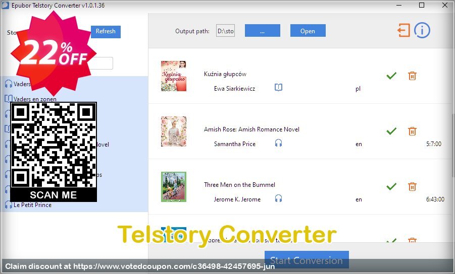 Telstory Converter Coupon, discount 20% OFF Telstory Converter, verified. Promotion: Hottest discounts code of Telstory Converter, tested & approved