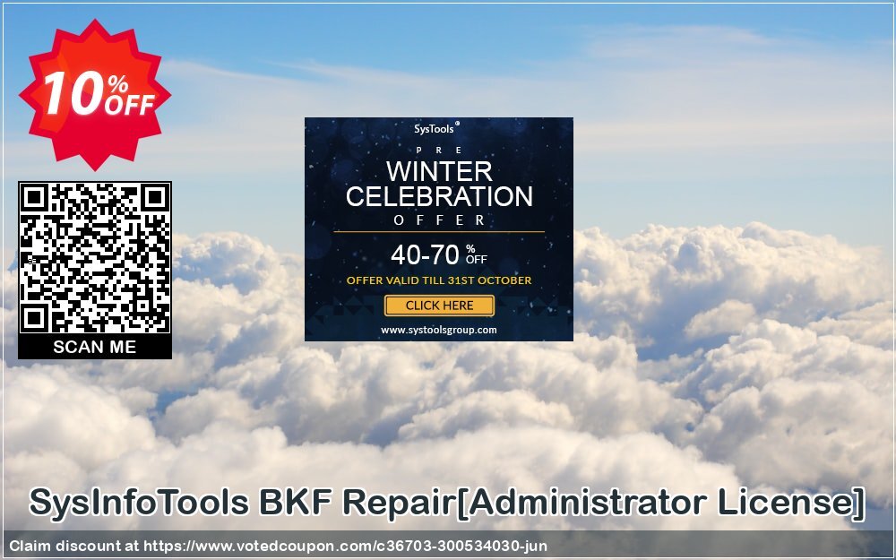 SysInfoTools BKF Repair/Administrator Plan/ Coupon, discount Promotion code SysInfoTools BKF Repair[Administrator License]. Promotion: Offer SysInfoTools BKF Repair[Administrator License] special discount 