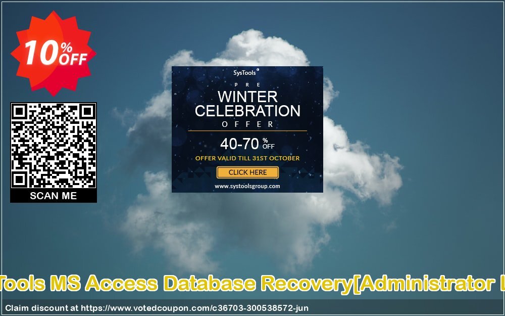 SysInfoTools MS Access Database Recovery/Administrator Plan/ Coupon, discount Promotion code SysInfoTools MS Access Database Recovery[Administrator License]. Promotion: Offer SysInfoTools MS Access Database Recovery[Administrator License] special discount 