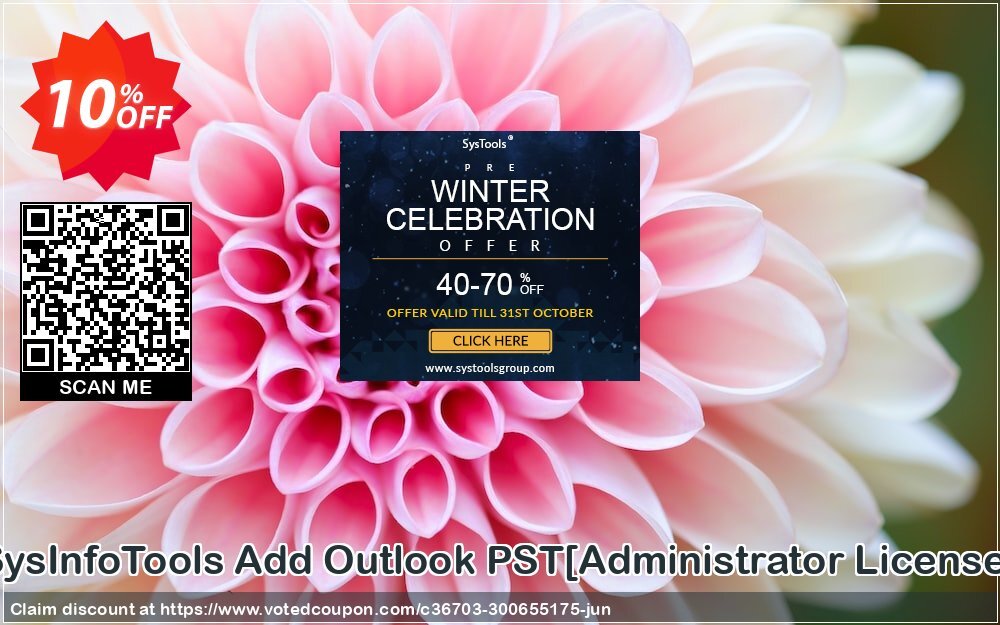 SysInfoTools Add Outlook PST/Administrator Plan/ Coupon, discount Promotion code SysInfoTools Add Outlook PST[Administrator License]. Promotion: Offer SysInfoTools Add Outlook PST[Administrator License] special discount 
