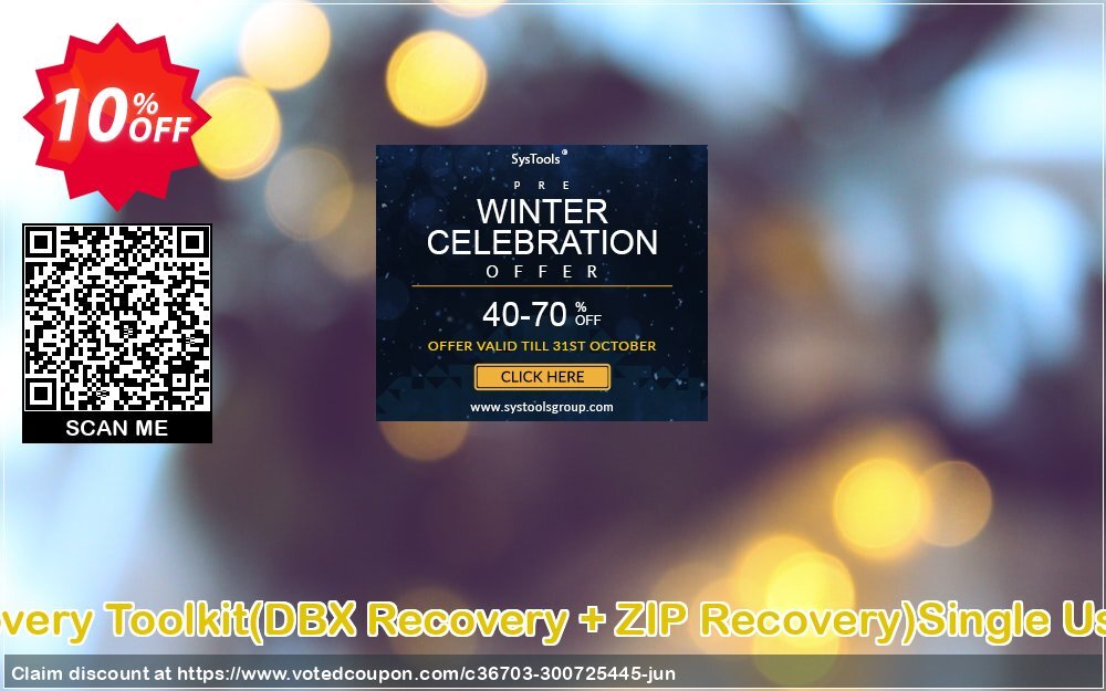 Email Recovery Toolkit, DBX Recovery + ZIP Recovery Single User Plan Coupon, discount Promotion code Email Recovery Toolkit(DBX Recovery + ZIP Recovery)Single User License. Promotion: Offer Email Recovery Toolkit(DBX Recovery + ZIP Recovery)Single User License special discount 