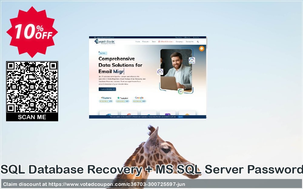 Database Recovery Toolkit, MS SQL Database Recovery + MS SQL Server Password Recovery Single User Plan Coupon, discount Promotion code Database Recovery Toolkit(MS SQL Database Recovery + MS SQL Server Password Recovery)Single User License. Promotion: Offer Database Recovery Toolkit(MS SQL Database Recovery + MS SQL Server Password Recovery)Single User License special discount 