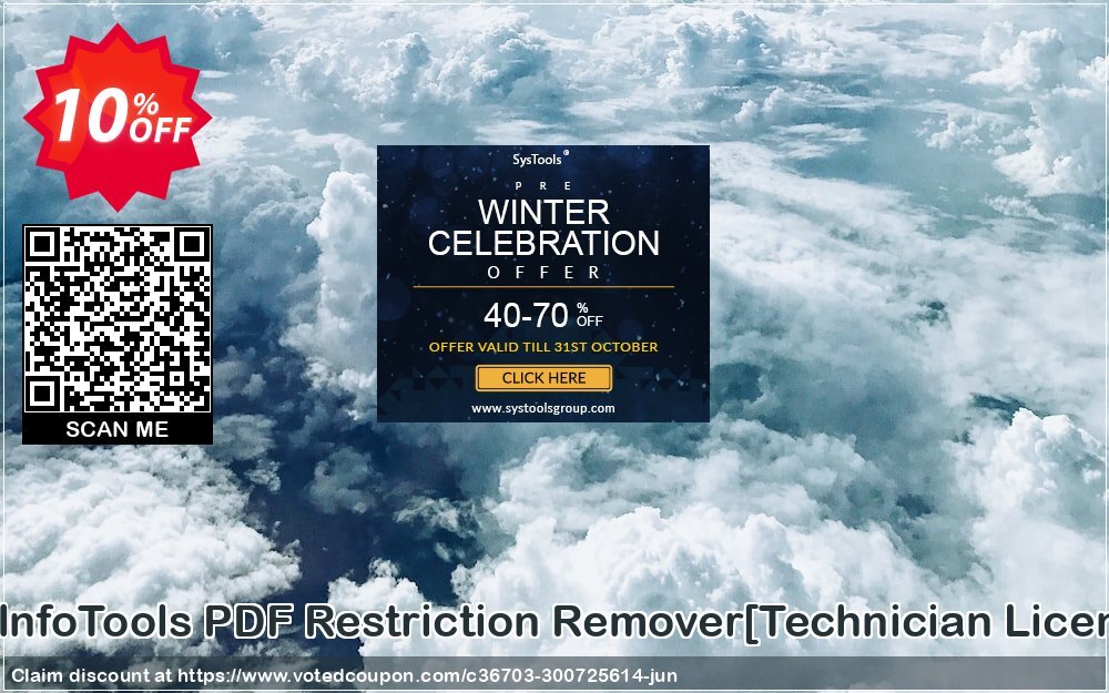 SysInfoTools PDF Restriction Remover/Technician Plan/ Coupon, discount Promotion code SysInfoTools PDF Restriction Remover[Technician License]. Promotion: Offer SysInfoTools PDF Restriction Remover[Technician License] special discount 