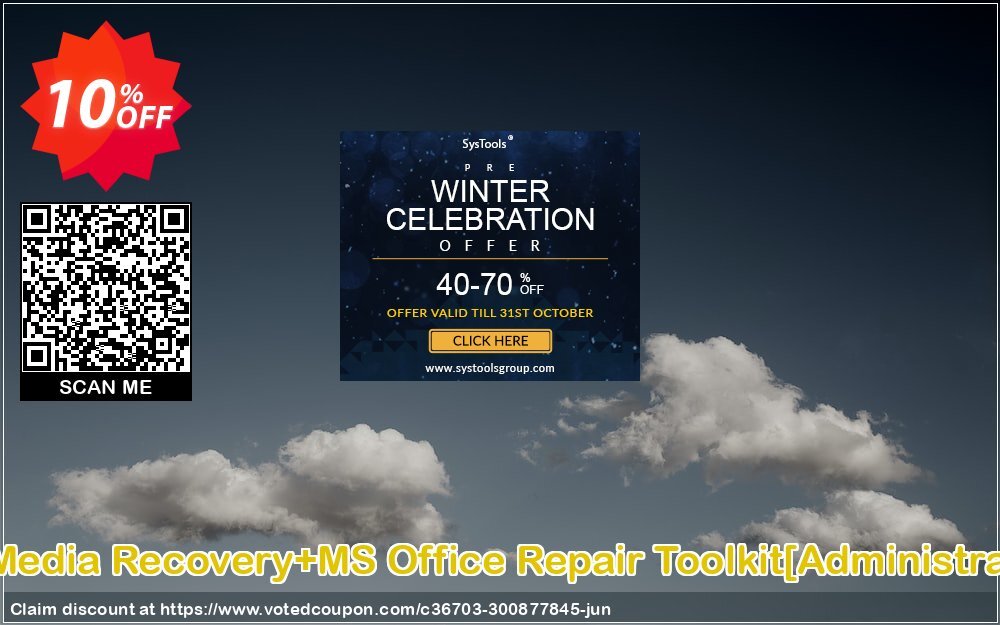 Removable Media Recovery+MS Office Repair Toolkit/Administrator Plan/ Coupon, discount Promotion code Removable Media Recovery+MS Office Repair Toolkit[Administrator License]. Promotion: Offer Removable Media Recovery+MS Office Repair Toolkit[Administrator License] special discount 