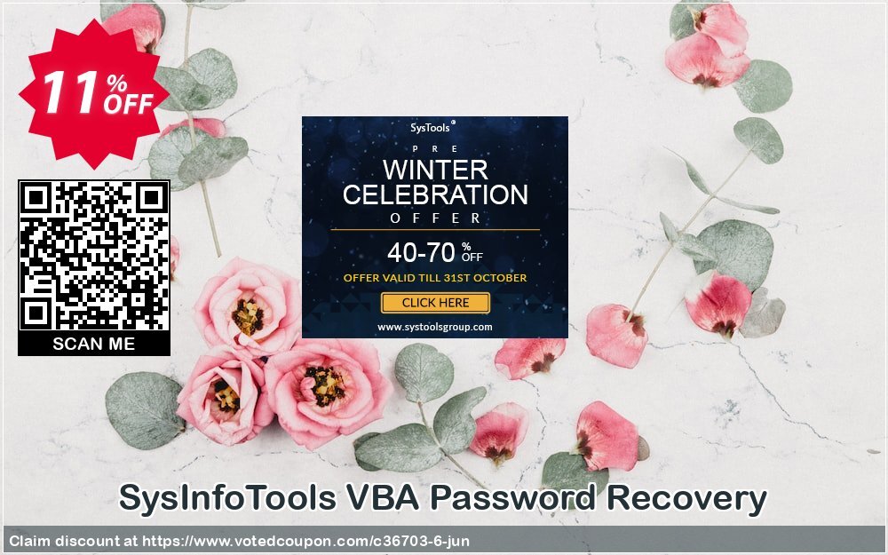 SysInfoTools VBA Password Recovery Coupon, discount SYSINFODISCOUNT. Promotion: Coupon code for SysInfo tools software
