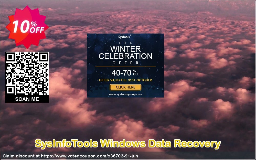 SysInfoTools WINDOWS Data Recovery Coupon, discount SYSINFODISCOUNT. Promotion: SYSINFO TOOLS coupon discount (36703)