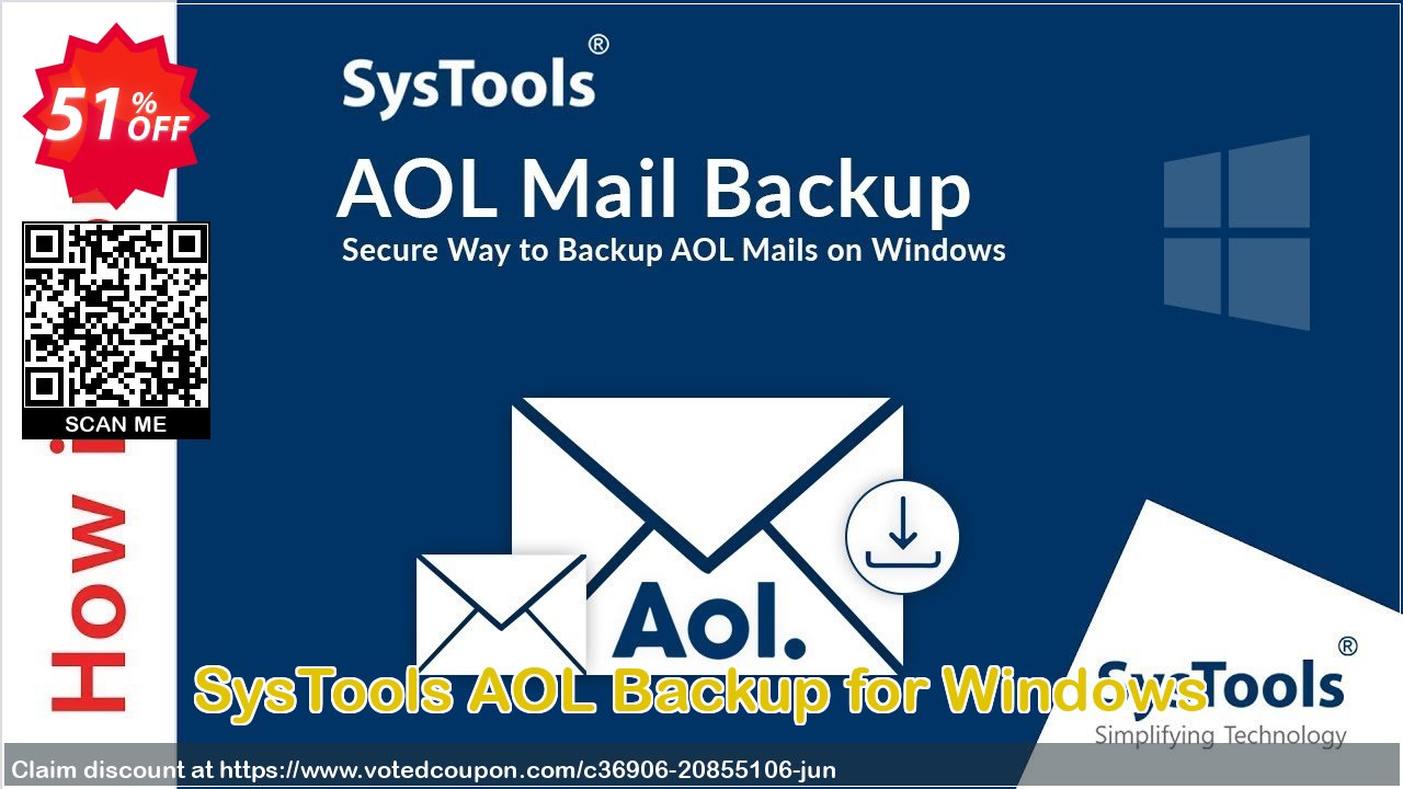 SysTools AOL Backup for WINDOWS Coupon Code Jun 2024, 51% OFF - VotedCoupon