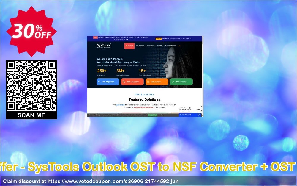 Bundle Offer - SysTools Outlook OST to NSF Converter + OST Recovery Coupon, discount SysTools Summer Sale. Promotion: imposing promo code of Bundle Offer - SysTools Outlook OST to NSF Converter + OST Recovery 2024