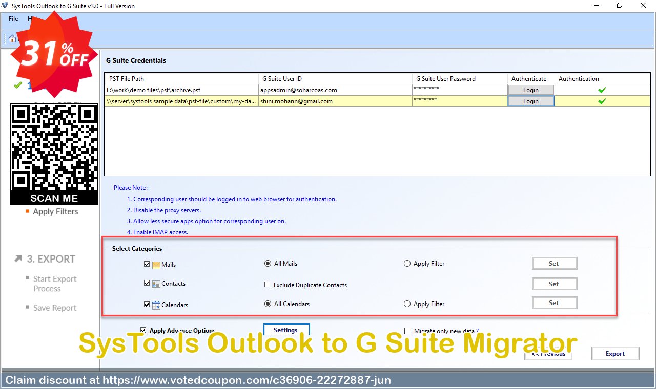 SysTools Outlook to G Suite Migrator Coupon Code Jun 2024, 31% OFF - VotedCoupon