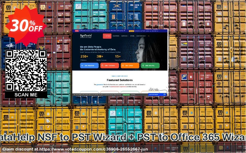 DataHelp NSF to PST Wizard + PST to Office 365 Wizard Coupon, discount SysTools Spring Offer. Promotion: Special offer code of DataHelp NSF to PST Wizard + PST to Office 365 Wizard 2024