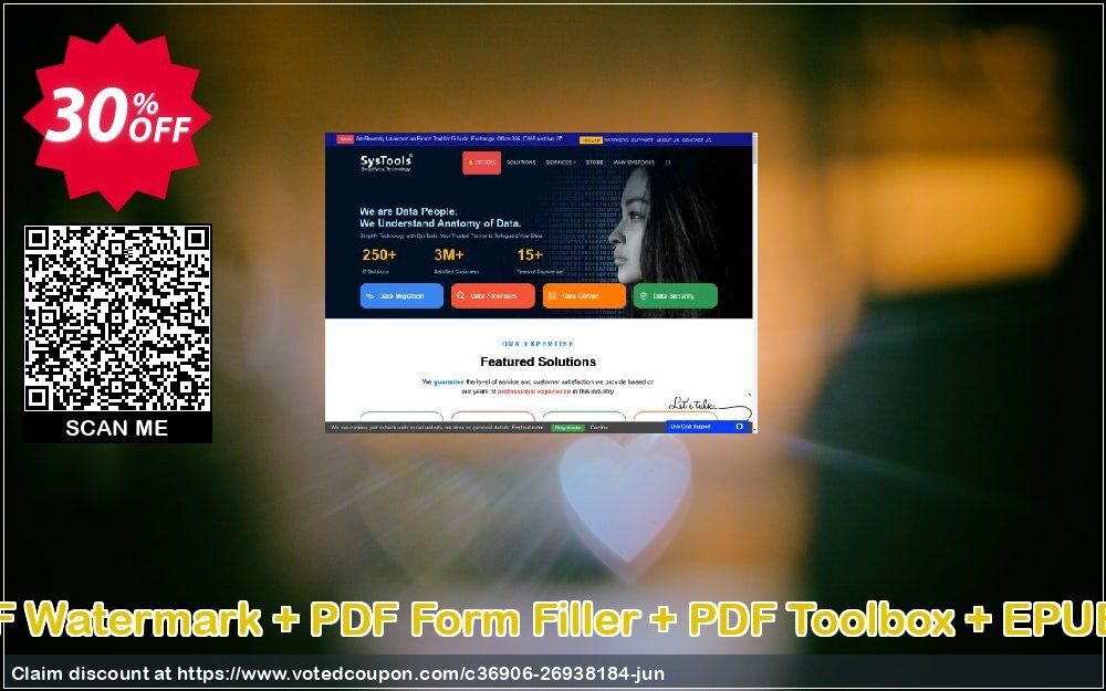 Bundle Offer - PDF Recovery + PDF Unlocker + PDF Split + PDF Watermark + PDF Form Filler + PDF Toolbox + EPUB to PDF + Image to PDF Converter + PDF Watermark Remover Coupon, discount SysTools Pre Monsoon Offer. Promotion: Wondrous offer code of BO - PDF Recovery + PDF Unlocker + PDF Split + PDF Watermark + PDF Form Filler + PDF Toolbox + EPUB to PDF + Image to PDF Converter + PDF Watermark Remover 2024