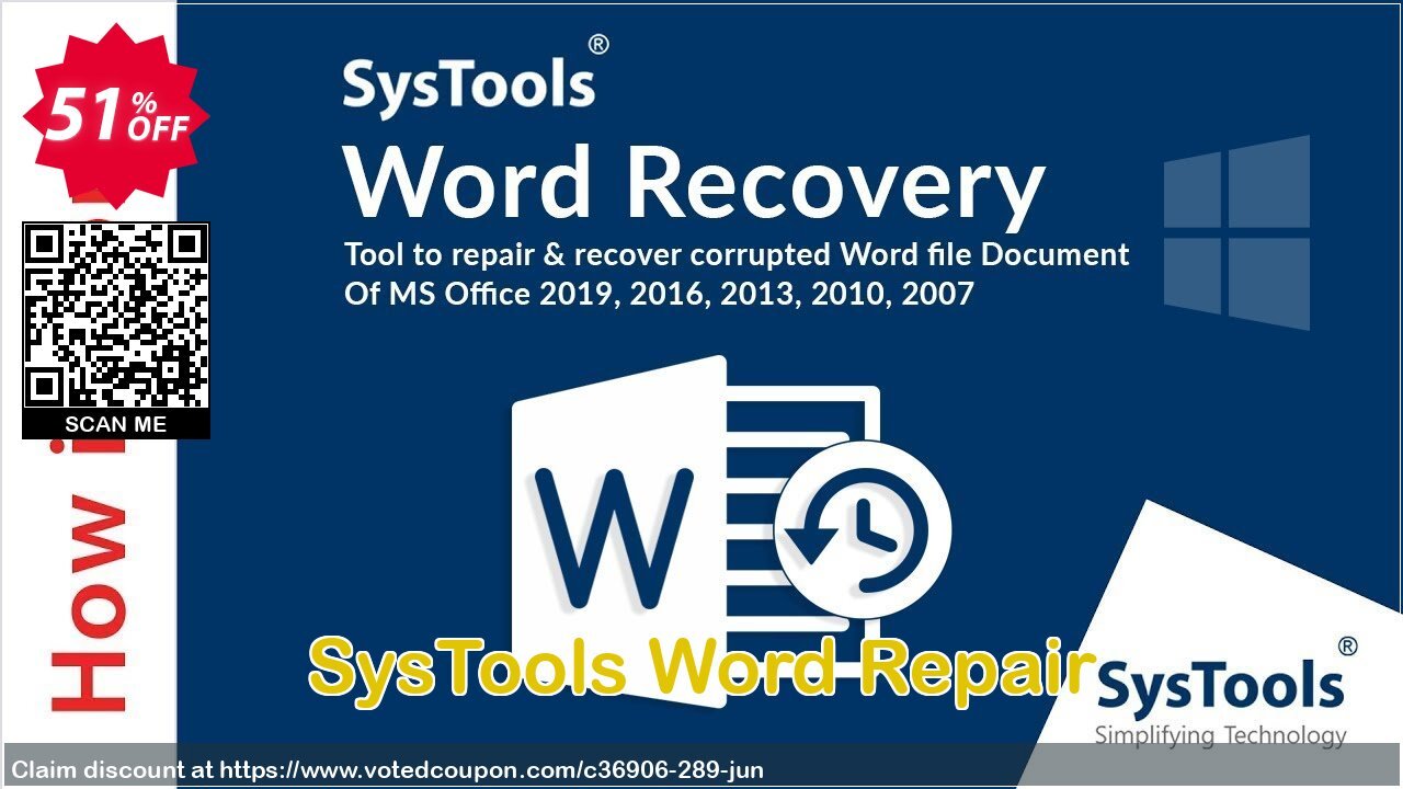 SysTools Word Repair Coupon Code Jun 2024, 51% OFF - VotedCoupon