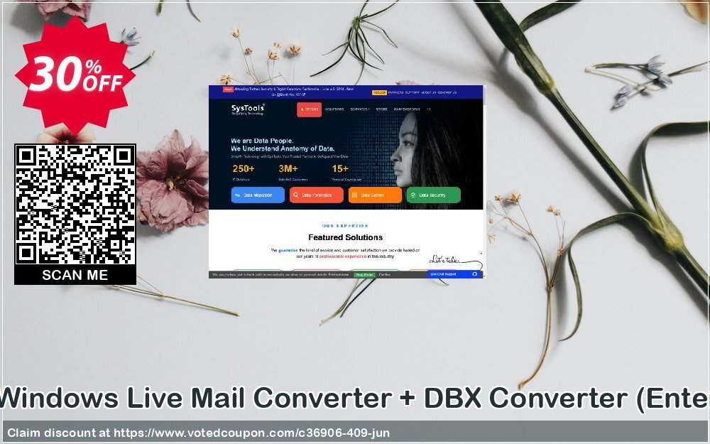 Bundle Offer - WINDOWS Live Mail Converter + DBX Converter, Enterprise Plan  Coupon, discount SysTools coupon 36906. Promotion: 