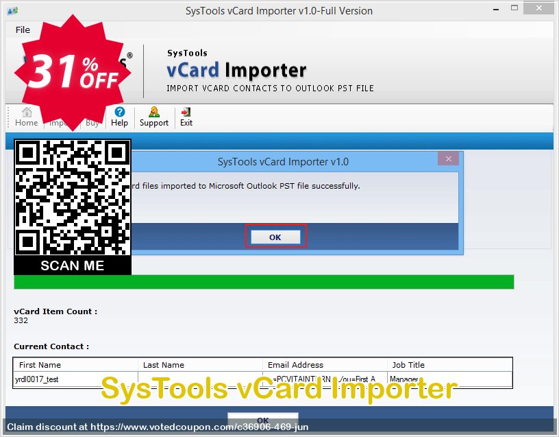 SysTools vCard Importer Coupon Code Jun 2024, 31% OFF - VotedCoupon