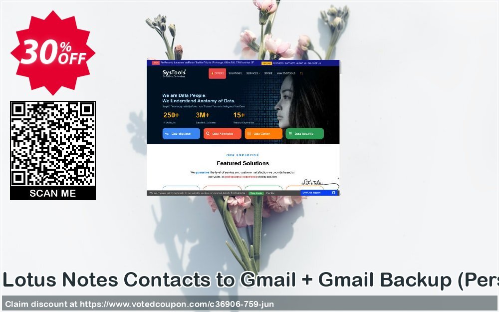 Bundle Offer - Lotus Notes Contacts to Gmail + Gmail Backup, Personal Plan  Coupon, discount SysTools coupon 36906. Promotion: 