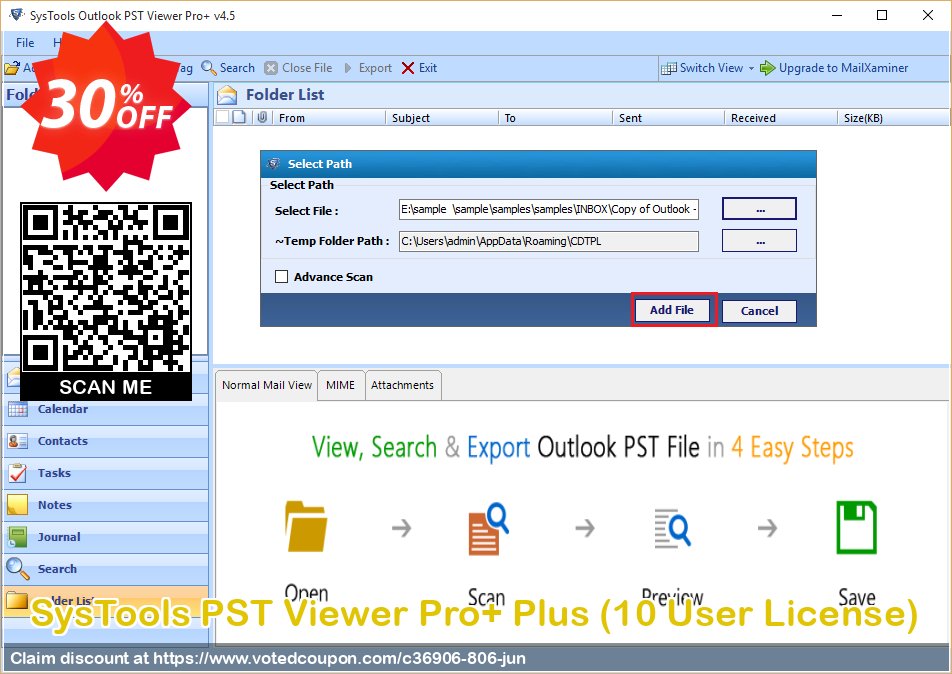 SysTools PST Viewer Pro+ Plus, 10 User Plan  Coupon Code Jun 2024, 30% OFF - VotedCoupon
