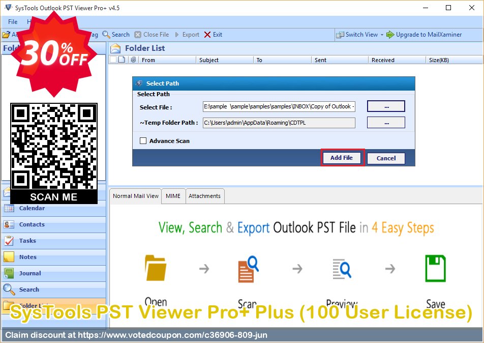 SysTools PST Viewer Pro+ Plus, 100 User Plan  Coupon Code Jun 2024, 30% OFF - VotedCoupon