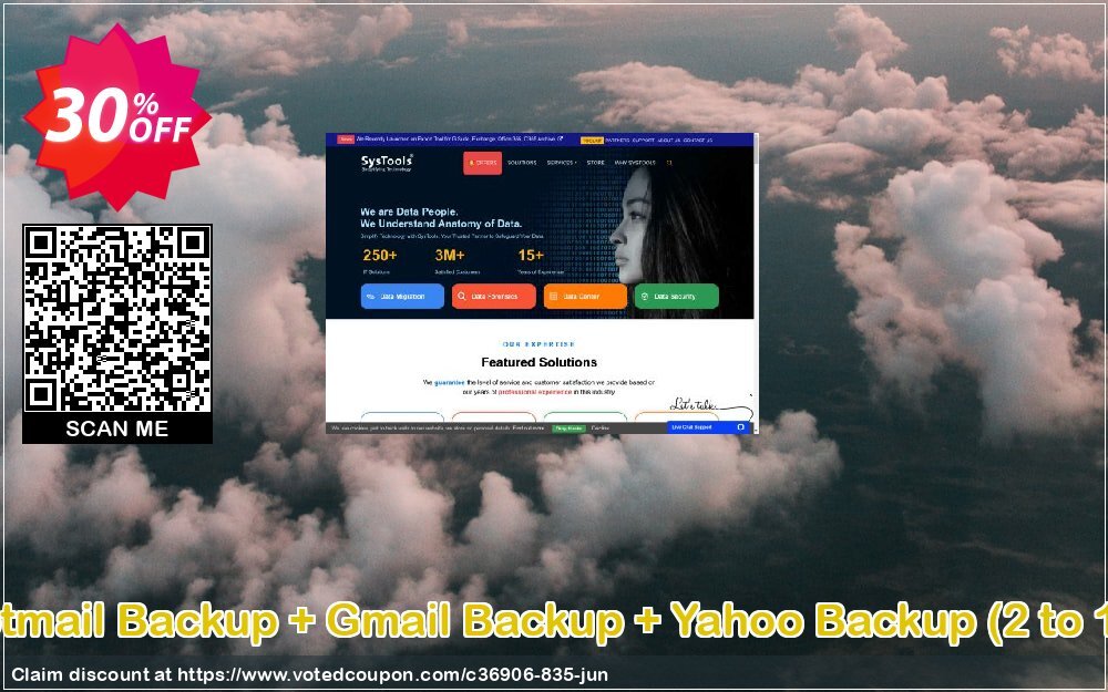 Bundle Offer - Hotmail Backup + Gmail Backup + Yahoo Backup, 2 to 10 Users Plan  Coupon, discount SysTools coupon 36906. Promotion: 