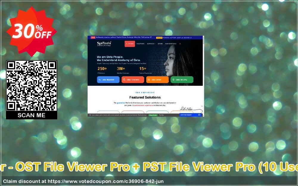 Bundle Offer - OST File Viewer Pro + PST File Viewer Pro, 10 Users Plan  Coupon, discount SysTools coupon 36906. Promotion: 