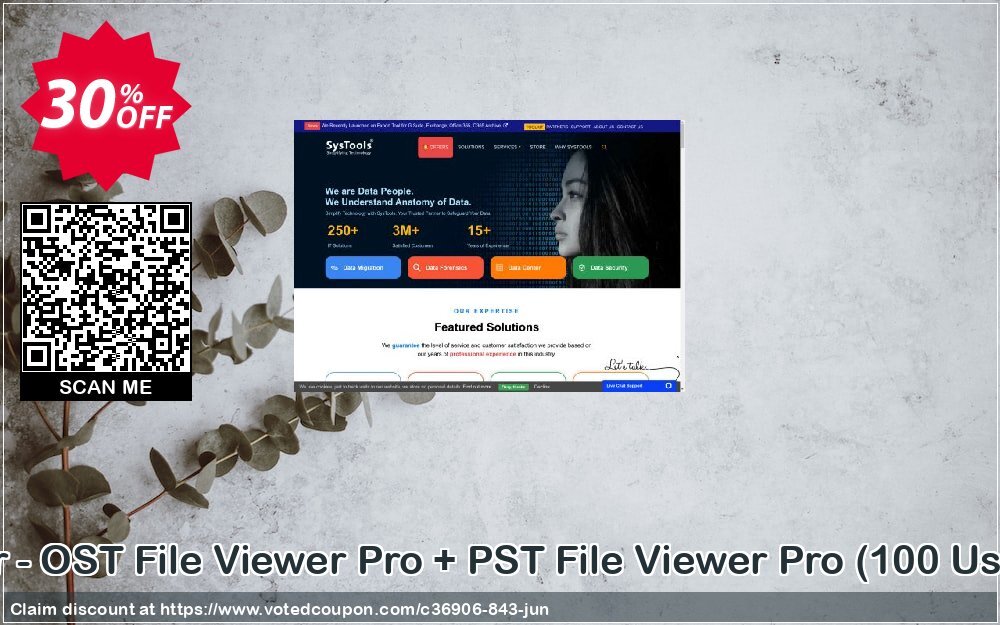 Bundle Offer - OST File Viewer Pro + PST File Viewer Pro, 100 Users Plan  Coupon, discount SysTools coupon 36906. Promotion: 