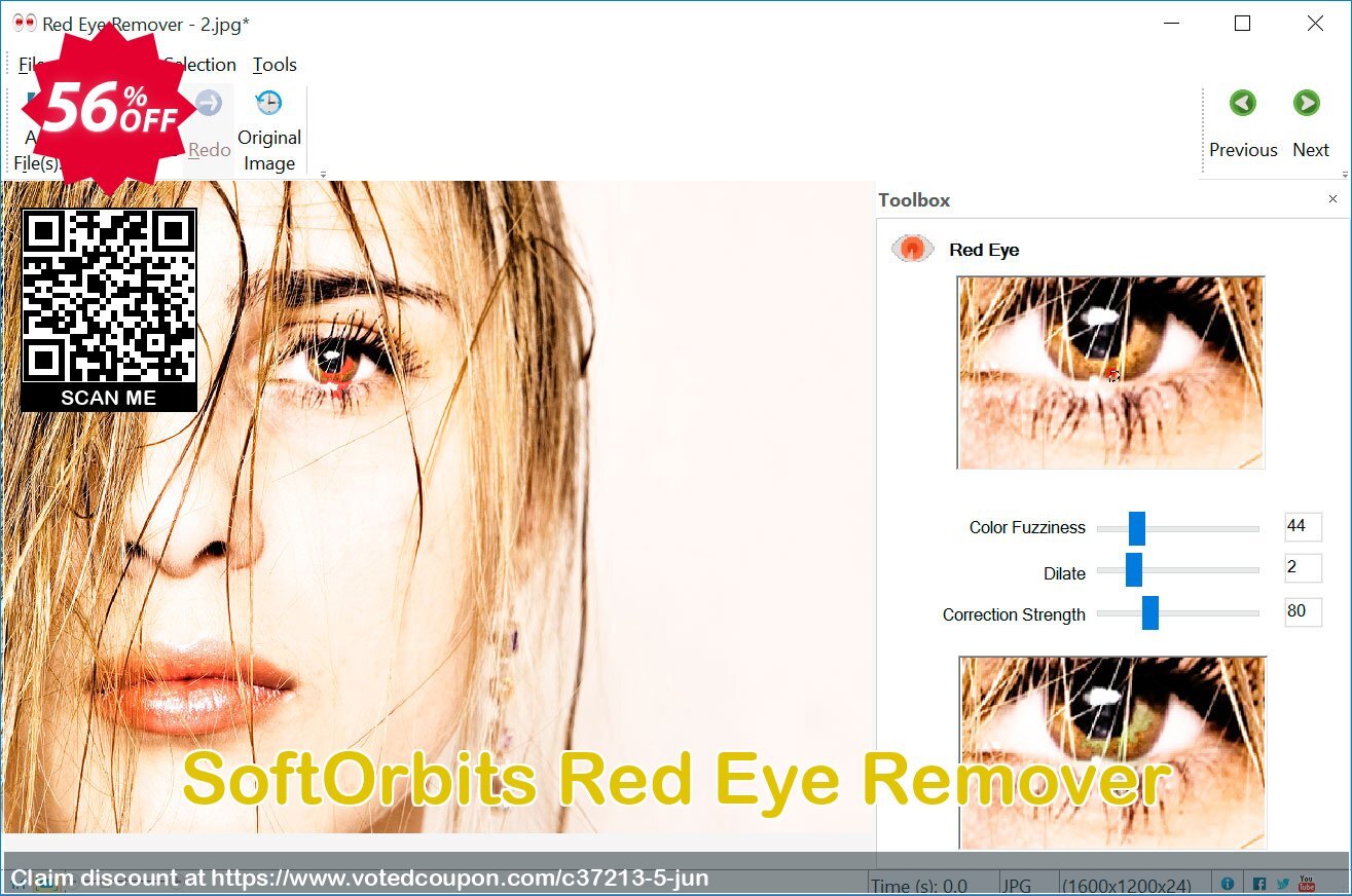 SoftOrbits Red Eye Remover Coupon, discount 30% Discount. Promotion: 